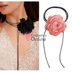 Floare cu snur pentru decor gat PRL02MM Roz